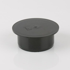 110mm Rainwater Socket Plug Black