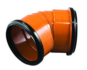 110mm 45 Degree Double Socket Bend Terracotta