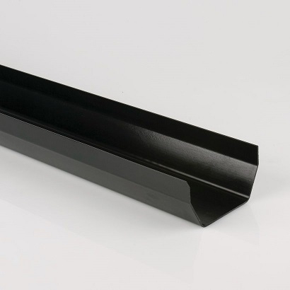 114mm Square Gutter Black