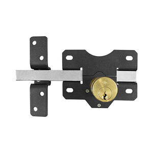 Double Locking Long Throw Gate Lock Black