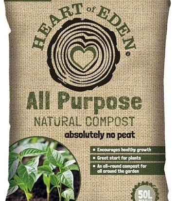 Heart of Eden All Purpose Natural Compost 50 Litre