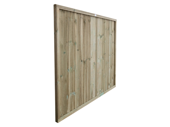 Green Feathered Edge Fence Panel
