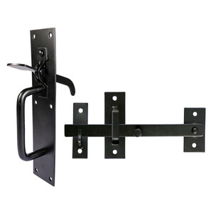 Medium Suffolk Latch 205x45mm Black