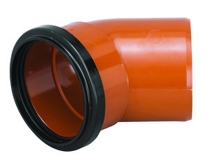 110mm 45 Degree Single Socket Bend Terracotta