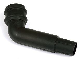 68mm Round Downpipe Offset 112.5 Degree Bend Black