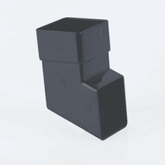 65mm Square Downpipe Shoe Black