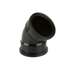 110mm Rainwater Double Socket Bend 135 Degree Black