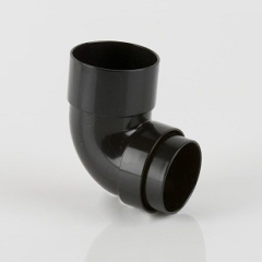 68mm Round Downpipe Bend 92.5 Degree Black