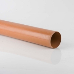 160mm x 3m Plain End Underground Pipe