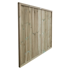 Green Feathered Edge Fence Panel