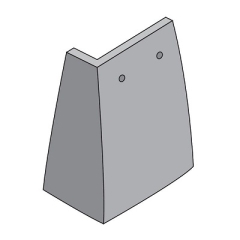 Plain Concrete Tile External Angle (Right Handed)