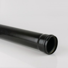 110mm Single Socket Rainwater Downpipe Black
