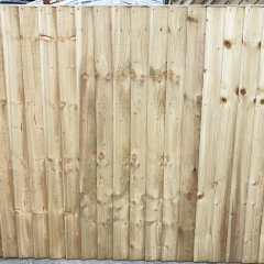 Green Feathered Edge Fence Panel