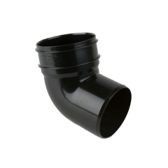 110mm Rainwater Single Socket Bend 112.5 Degree Bend Black