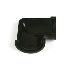 112mm Half Round 90 Deg Angle Black