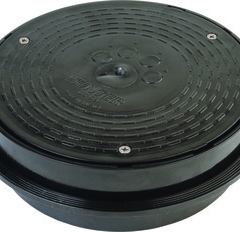 275mm Round Frame And Cover For Shallow Access Chamber Black