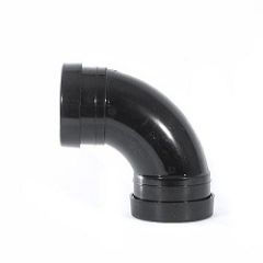 110mm Rainwater Single Socket Bend 92.5 Degree Black
