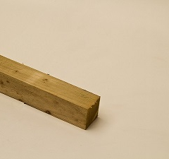 75mm x 75mm Green Treated Fence Post