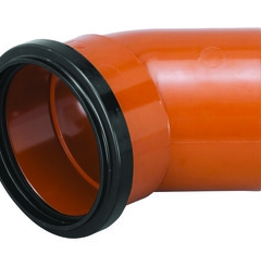 110mm 45 Degree Single Socket Bend Terracotta