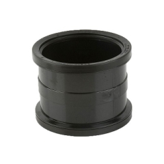 110mm Rainwater Double Socket Slip Coupling Black