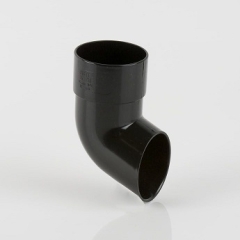 68mm Round Downpipe Shoe Black