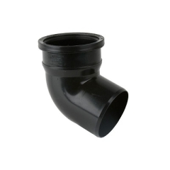 110mm Rainwater Single Socket Bend 135 Degree Black